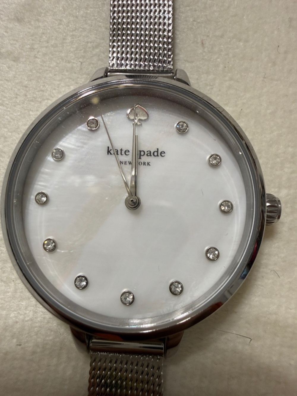 Kate Spade Silver Watch with Crystal Accents
